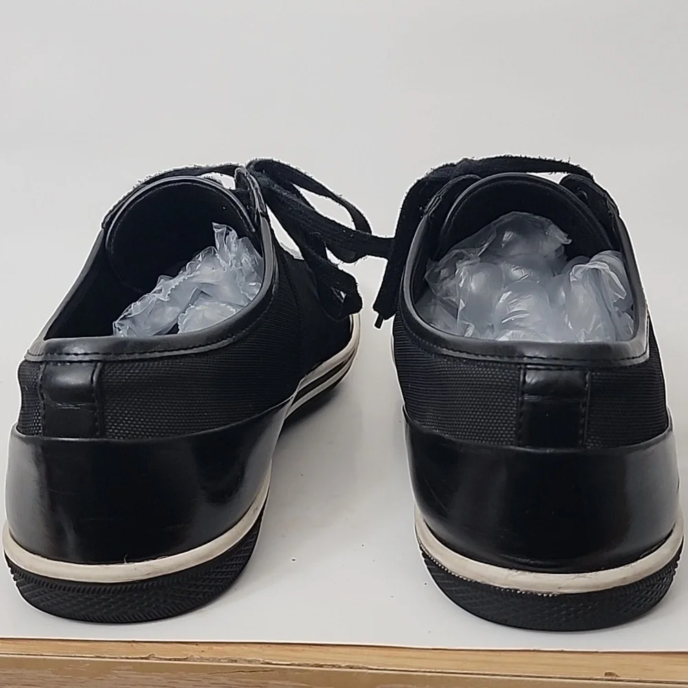 Zanzara Rory Black Leather Sneakers Size 12